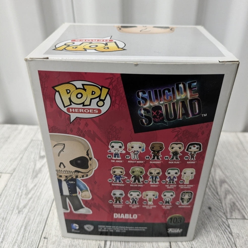 Funko Pop  103 Heroes Suicide Squad Diablo Figure - Black and White - Picture 5 of 6